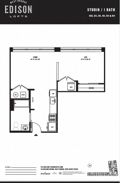 a floor plan of a bedroom apartment